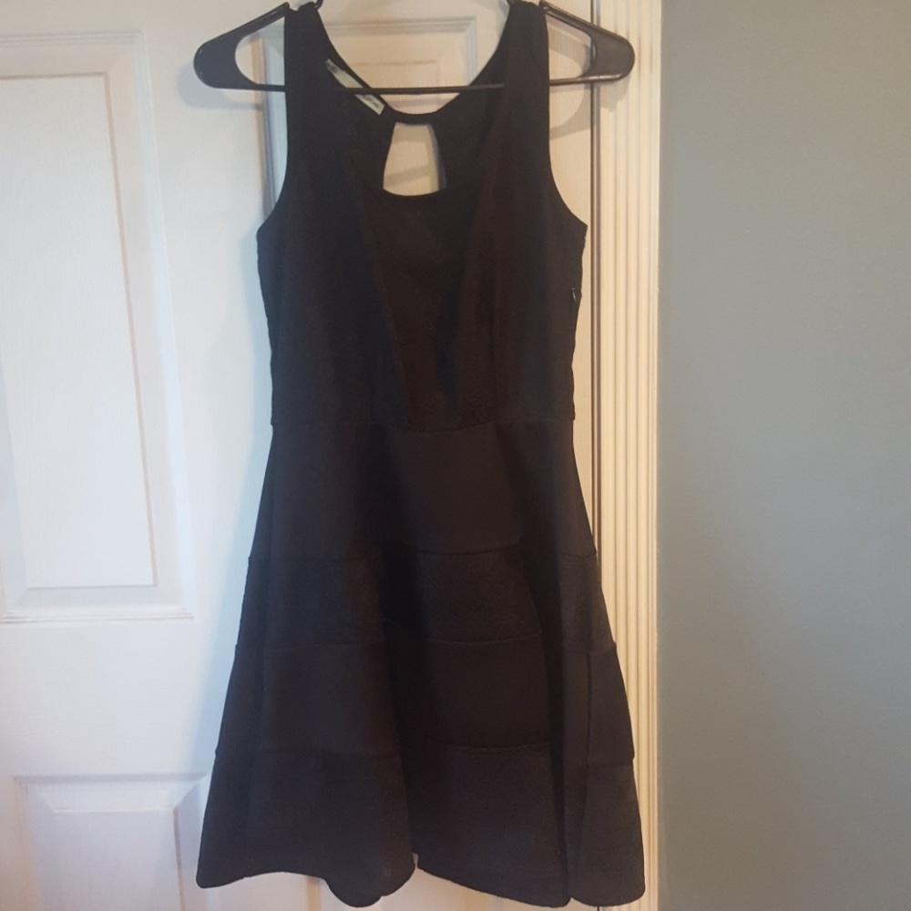 black A-line dress